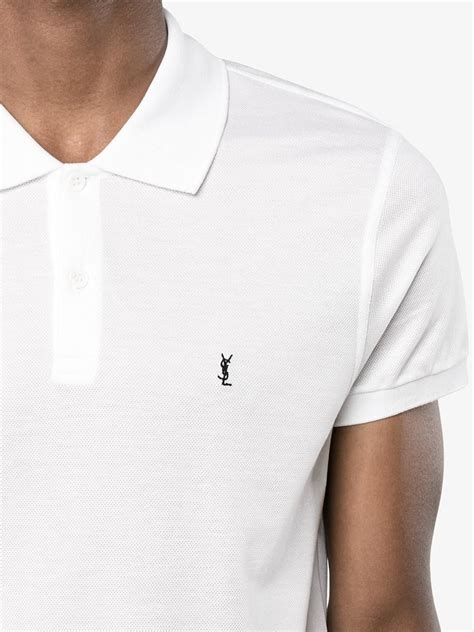 ysl polo weiß|saint laurent polo shirt men's.